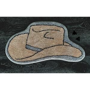 NEW 2FLYCO cowboy hat rug in beige